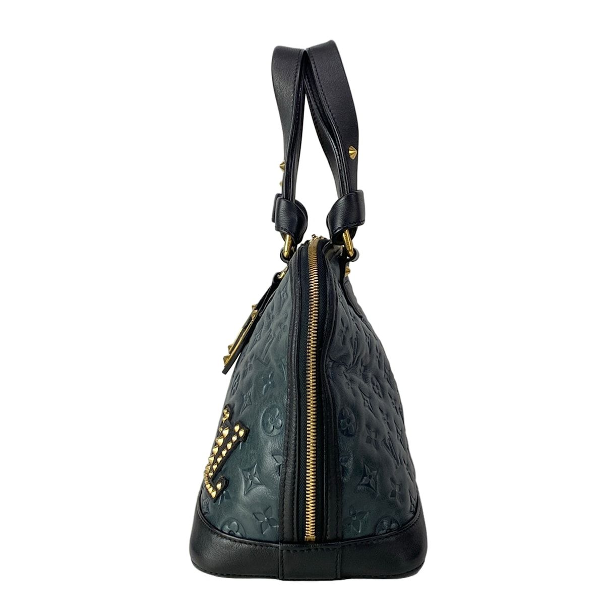 Louis Vuitton Handbag Collection Line Monogram Double Jeuneo Alma Noir Leather — view 4