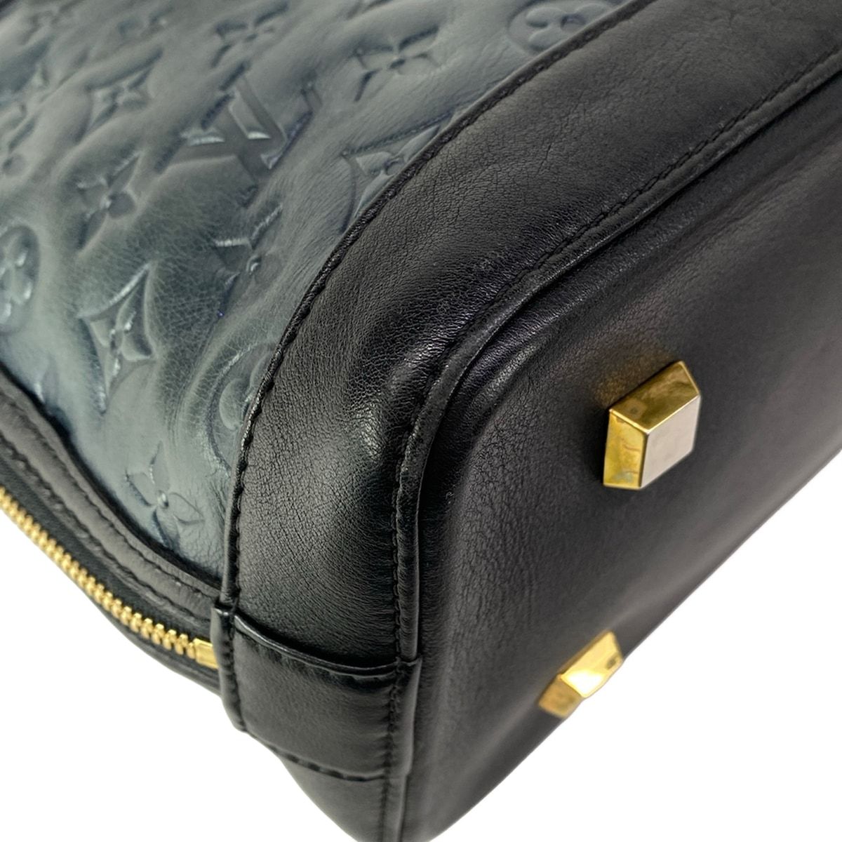 Louis Vuitton Handbag Collection Line Monogram Double Jeuneo Alma Noir Leather — view 6