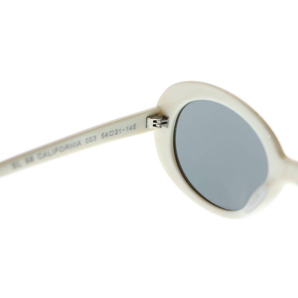 Saint Laurent Paris California Surf Collection Oval Sunglasses White Eyewear — view 4