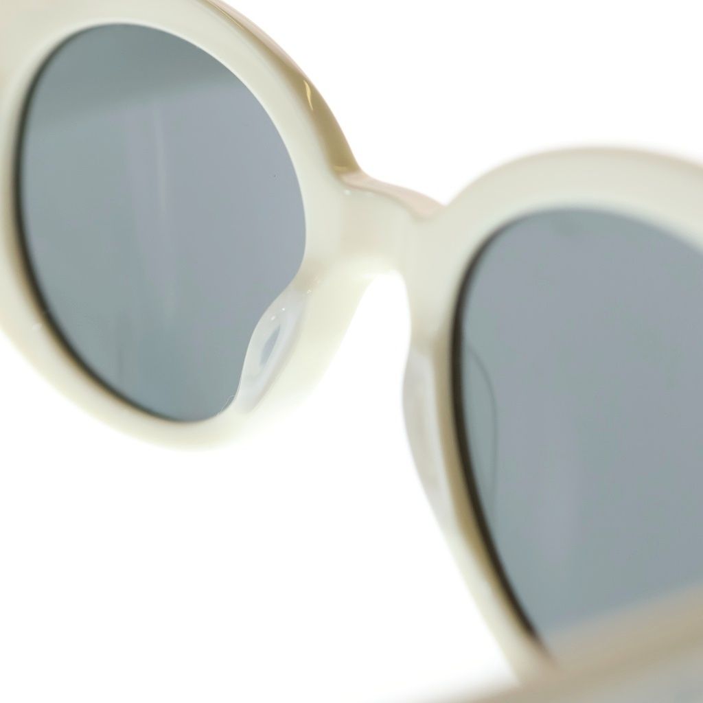 Saint Laurent Paris California Surf Collection Oval Sunglasses White Eyewear — view 5