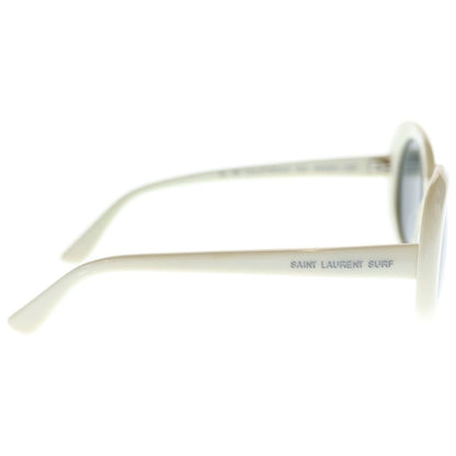 Saint Laurent Paris California Surf Collection Oval Sunglasses White Eyewear — view 3