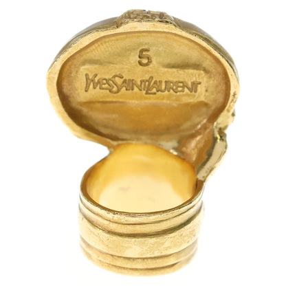 Saint Laurent Yves Artie Oval Ring Gold Blue — view 2
