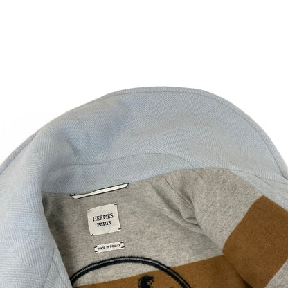 Hermes Coat 34 S Light Blue Long Sleeve Short Length Autumn Winter Wool — view 8