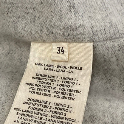 Hermes Coat 34 S Light Blue Long Sleeve Short Length Autumn Winter Wool — view 4