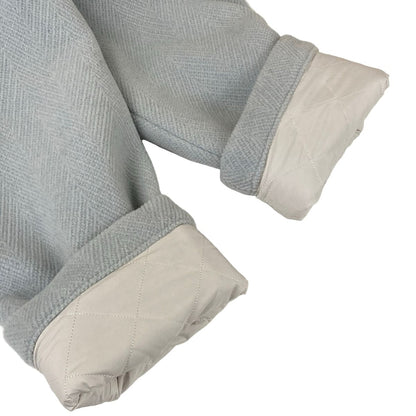 Hermes Coat 34 S Light Blue Long Sleeve Short Length Autumn Winter Wool — view 7