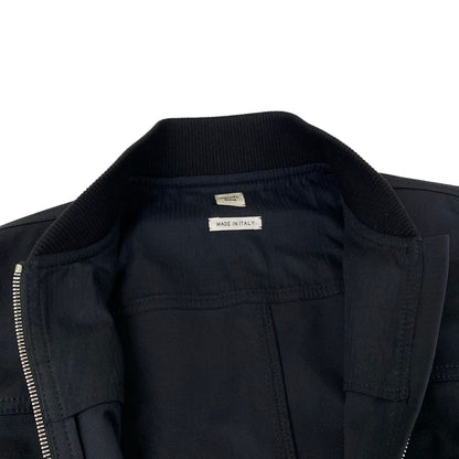 Hermes Vest 36 S Black Long Length Quilted Zip Up Cotton — view 8