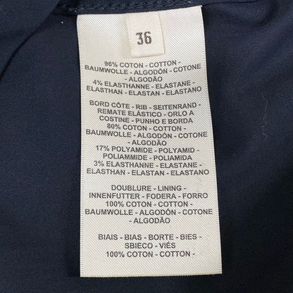 Hermes Vest 36 S Black Long Length Quilted Zip Up Cotton — view 4