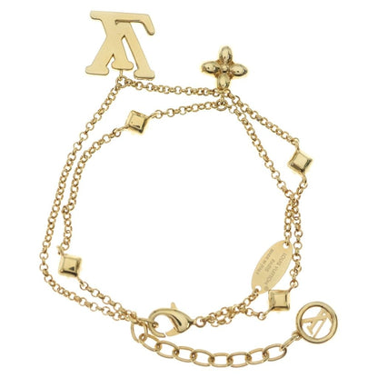 Louis Vuitton Bracelet LV Logo Charm Gold — view 2