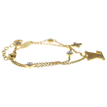 Louis Vuitton Bracelet LV Logo Charm Gold — view 3