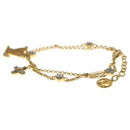 Louis Vuitton Bracelet LV Logo Charm Gold — view 4