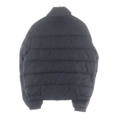 Prada Re-Nylon Triangle Logo Plate Nylon Down Jacket Black — view 2