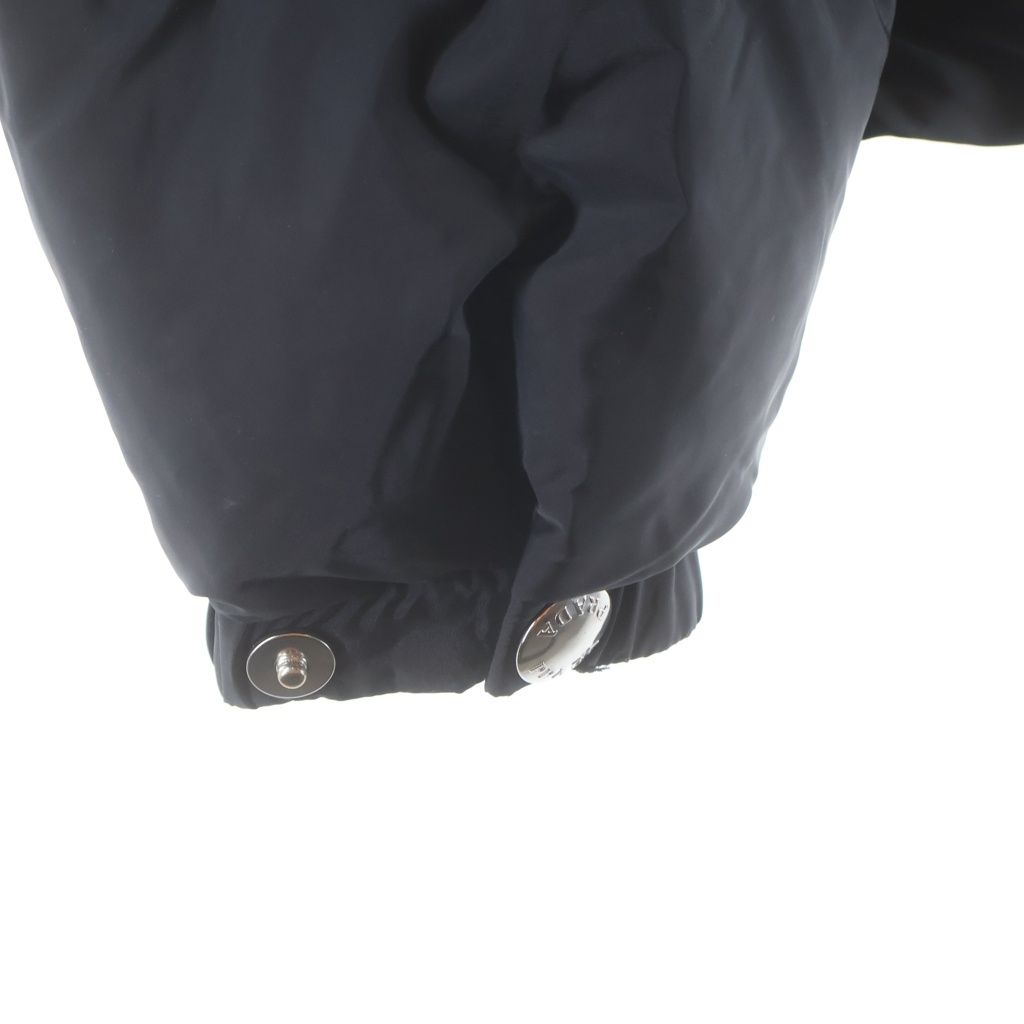Prada Re-Nylon Triangle Logo Plate Nylon Down Jacket Black — view 4