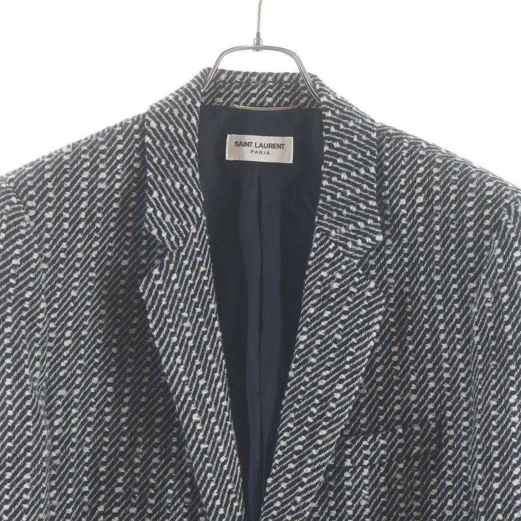 Saint Laurent Paris Wool Tailored Jacket Black — view 3