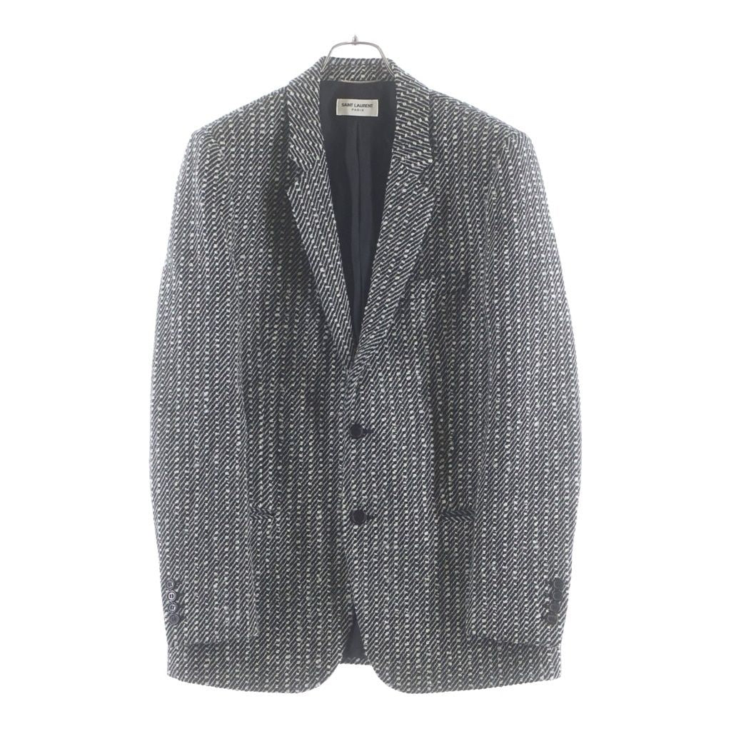 Saint Laurent Paris Wool Tailored Jacket Black
