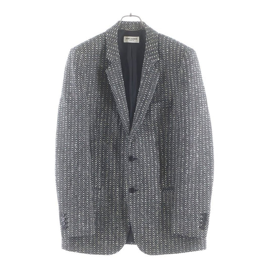 Saint Laurent Paris Wool Tailored Jacket Black