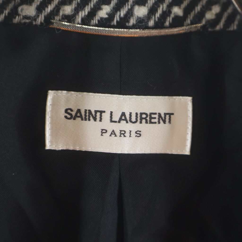 Saint Laurent Paris Wool Tailored Jacket Black — view 6