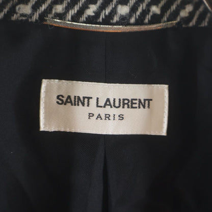 Saint Laurent Paris Wool Tailored Jacket Black — view 6