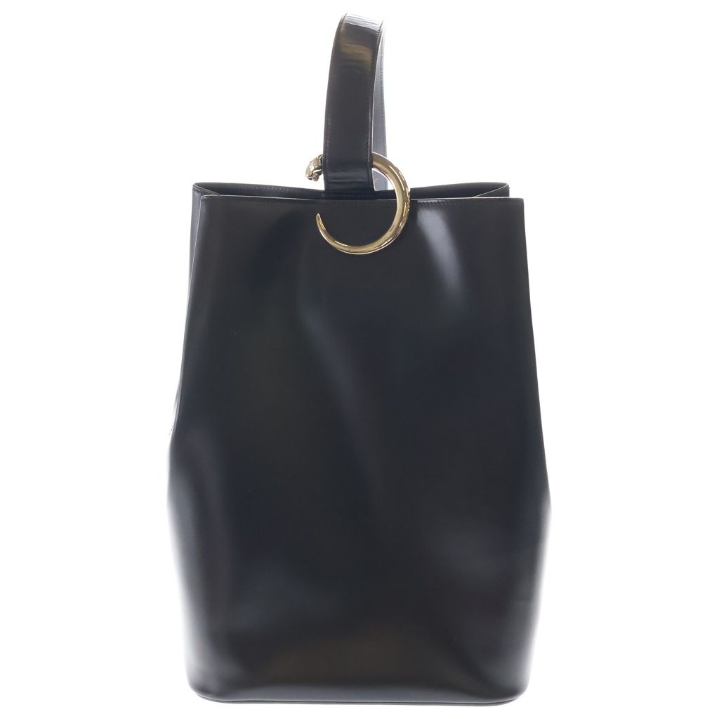 Cartier Panthere Shoulder Bag Black Leather Gold