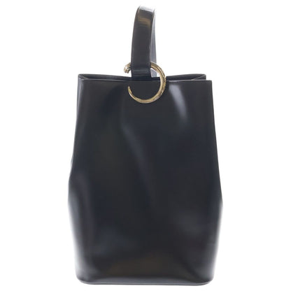 Cartier Panthere Shoulder Bag Black Leather Gold