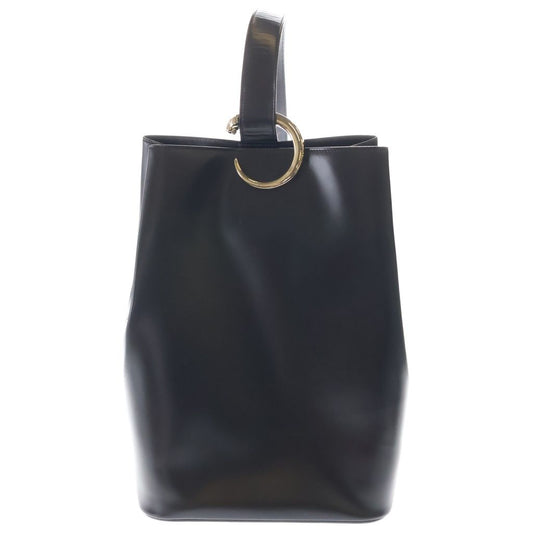 Cartier Panthere Shoulder Bag Black Leather Gold
