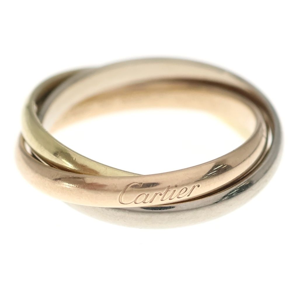 Cartier Trinity Ring 18k YG PG WG Gold Three