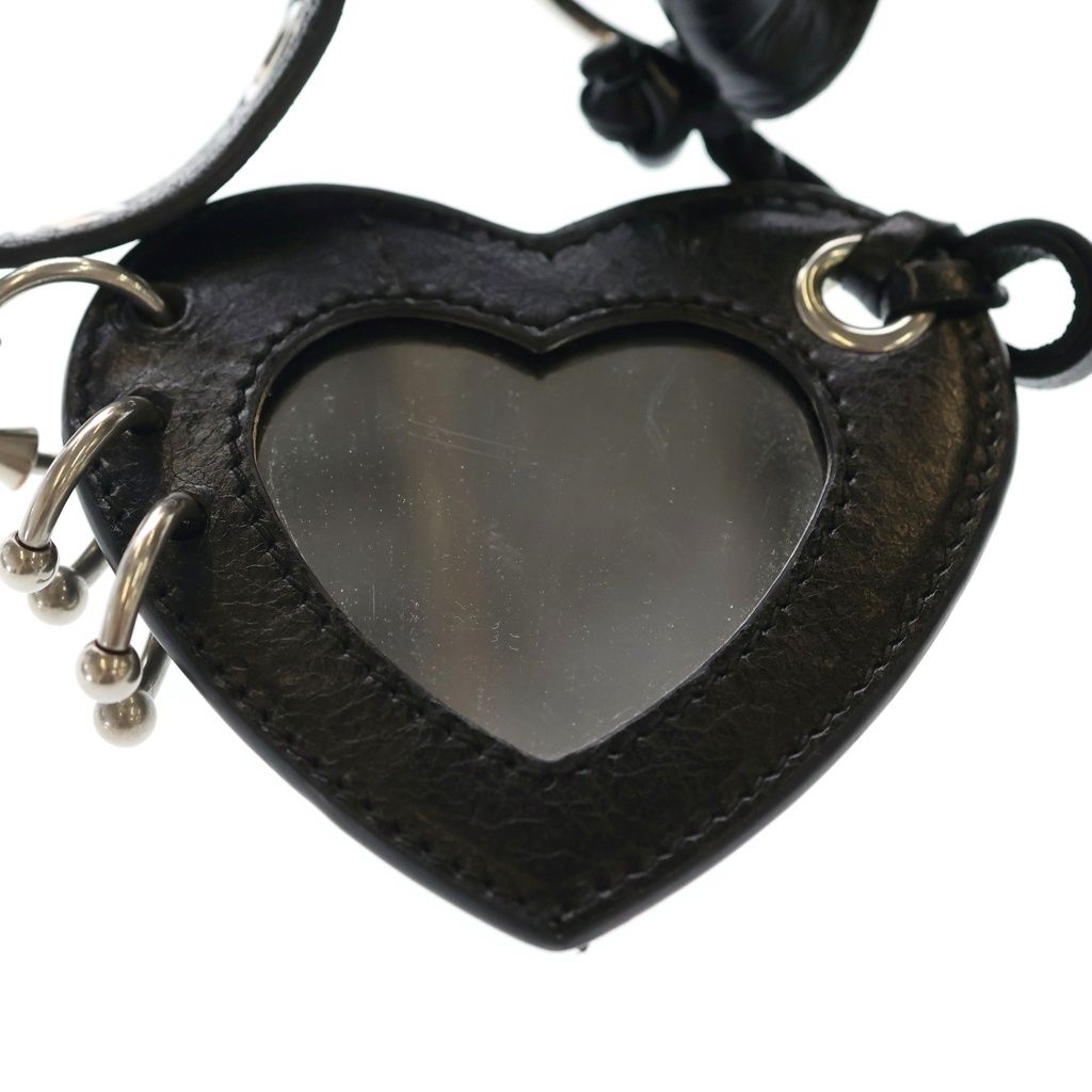 Balenciaga le Cagole XS Earrings Shoulder Bag Black Leather Silver — view 6