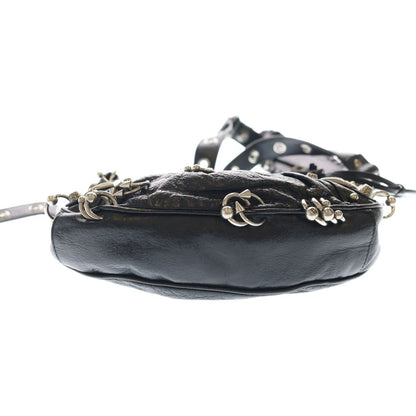 Balenciaga le Cagole XS Earrings Shoulder Bag Black Leather Silver — view 4
