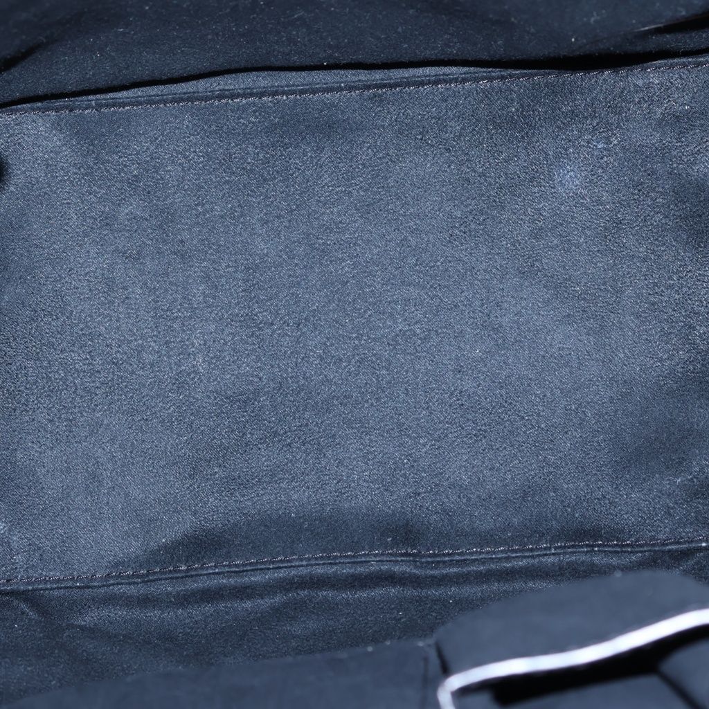 Celine Luggage Mini Handbag Black Leather Silver — view 5