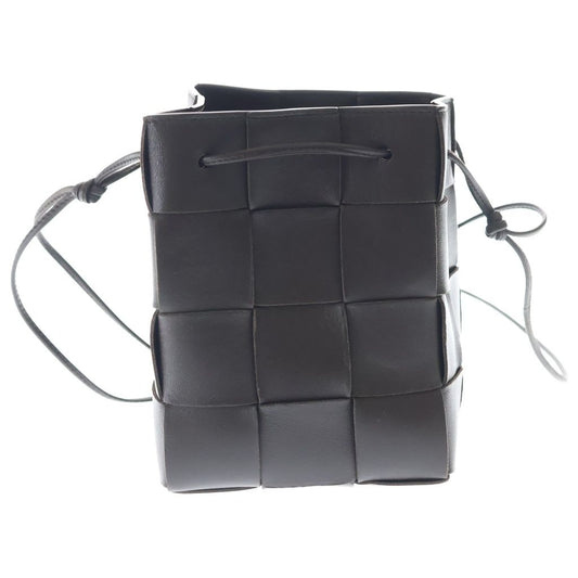 Bottega Veneta Cassette Small Bucket Bag Brown Leather