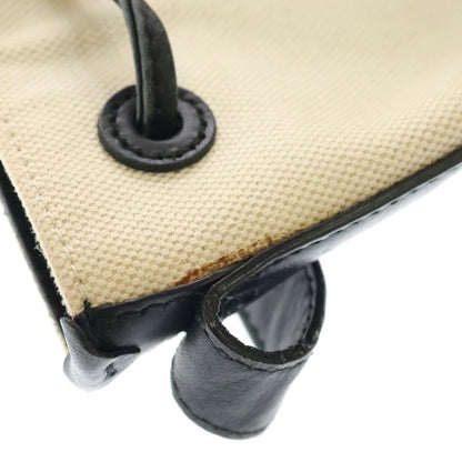 Balenciaga Navy Cabas Canvas Shoulder Bag Ivory Black — view 7