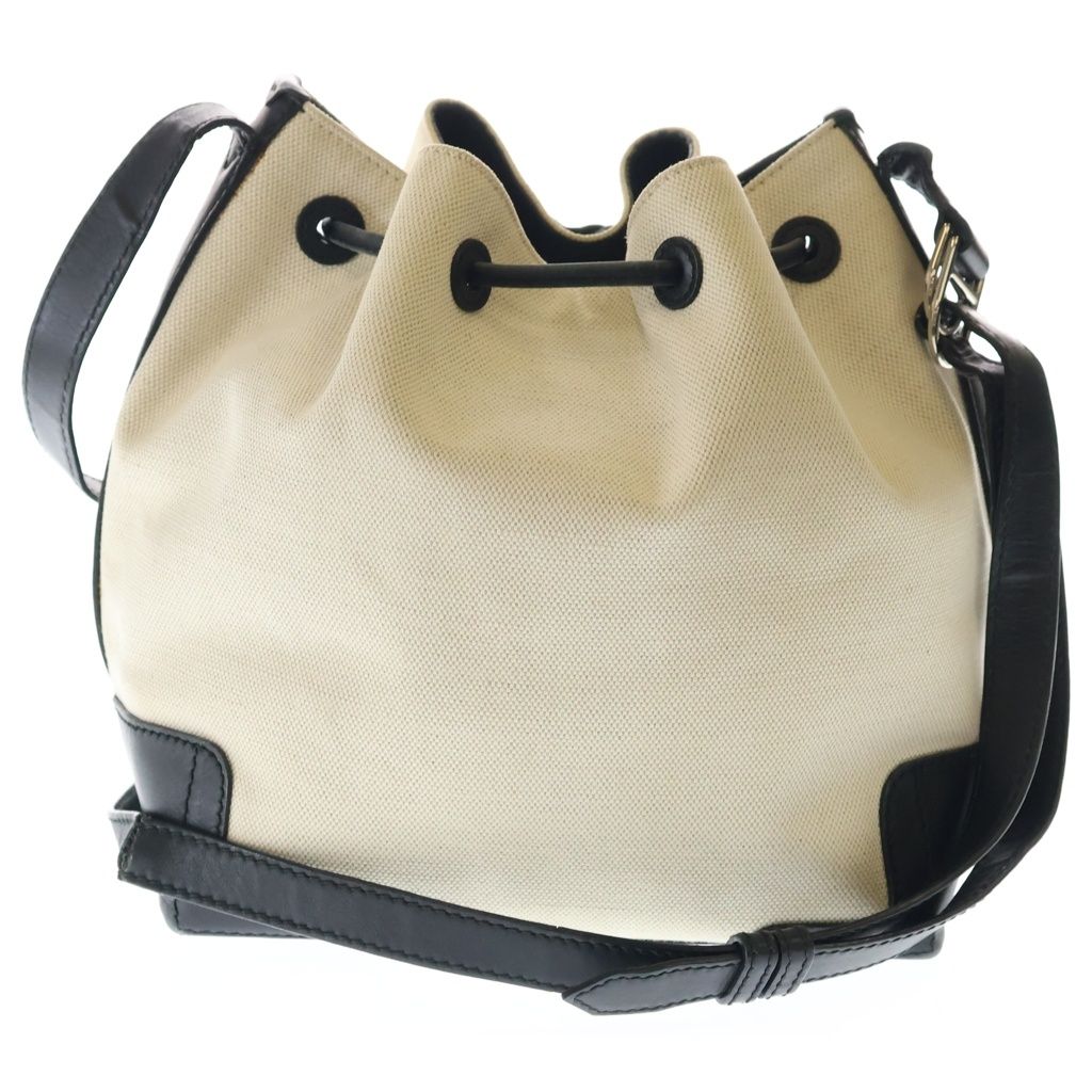 Balenciaga Navy Cabas Canvas Shoulder Bag Ivory Black — view 2