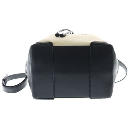 Balenciaga Navy Cabas Canvas Shoulder Bag Ivory Black — view 3