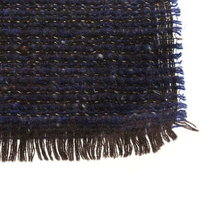 Chanel Cashmere Blend Tweed CC Logo Scarf Charcoal Gray Navy — view 4