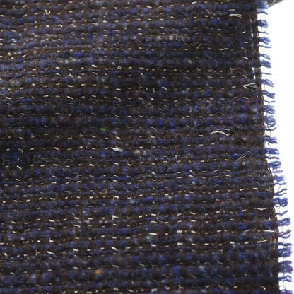 Chanel Cashmere Blend Tweed CC Logo Scarf Charcoal Gray Navy — view 2