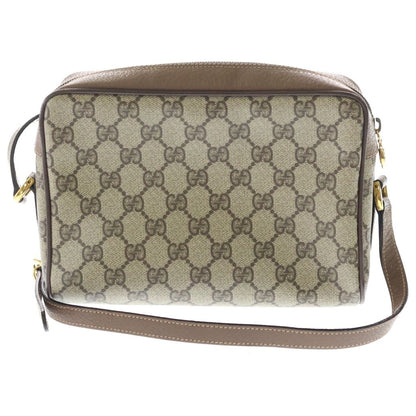 Gucci GG Supreme Shoulder Bag Brown Beige Leather Gold — view 2