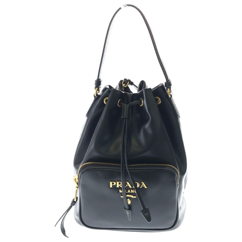 Prada Duet Baguette Bag Black Leather