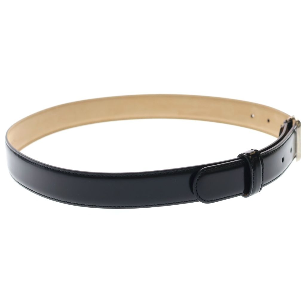 Balenciaga Square Buckle Leather Belt Black 80 Silver — view 3