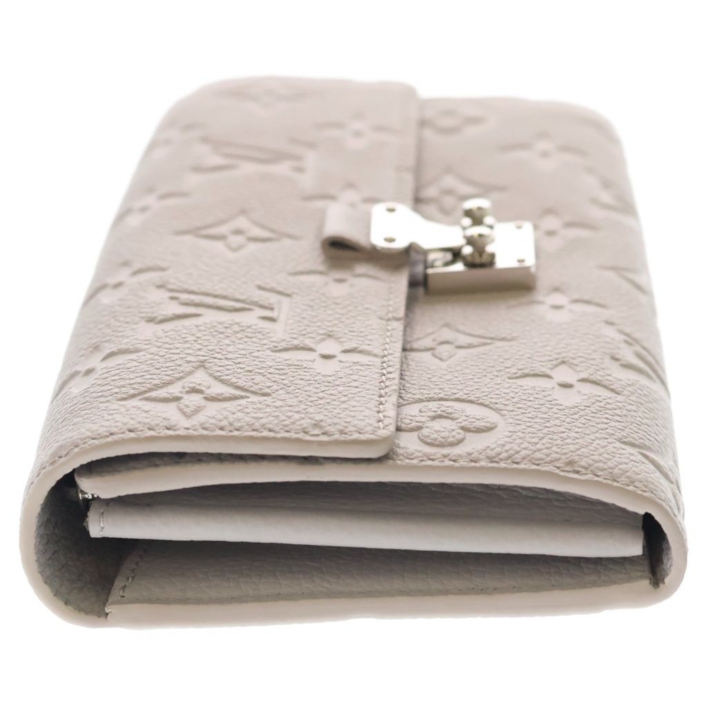 Louis Vuitton Monogram Empreinte Portefeuille Sarah Metis Long Flap Wallet Blue — view 3