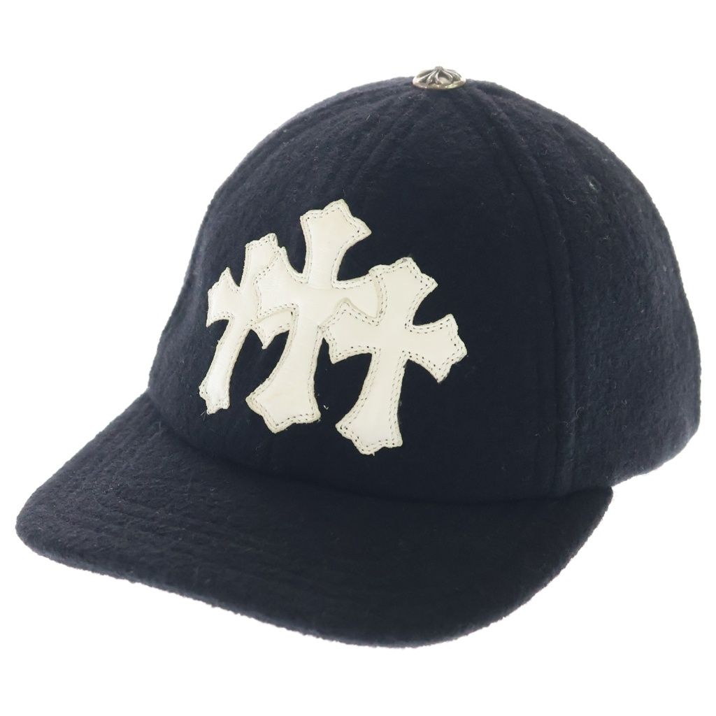 Chrome Hearts Cemetery Cross Patch Base Ball Cap Hat Black