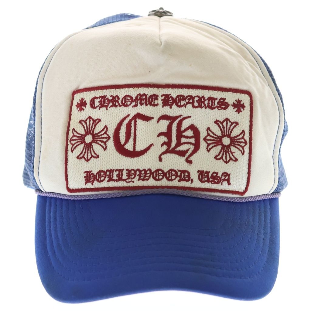 Chrome Hearts Vintage Trucker Cap Mesh Truck Khaki Cap Hat Blue White — view 4