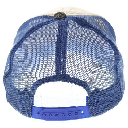 Chrome Hearts Vintage Trucker Cap Mesh Truck Khaki Cap Hat Blue White — view 2