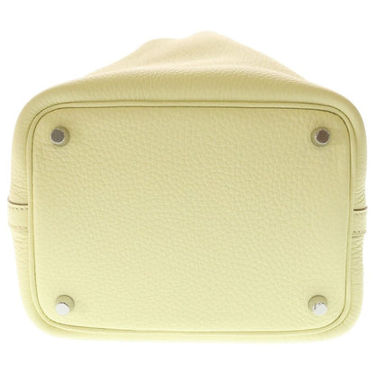 Hermes Picotin Lock PM Eclat Jaune Poussin Mint Taurillon Clemence Silver — view 4
