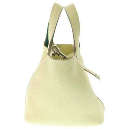 Hermes Picotin Lock PM Eclat Jaune Poussin Mint Taurillon Clemence Silver — view 3