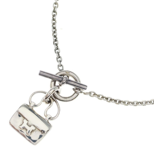 Hermes Amulet Constance Pendant Chain Silver