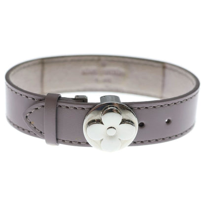 Louis Vuitton Bracelet Luck Monogram Flower Leather Silver Purple — view 4