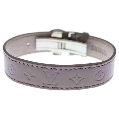 Louis Vuitton Bracelet Luck Monogram Flower Leather Silver Purple — view 2