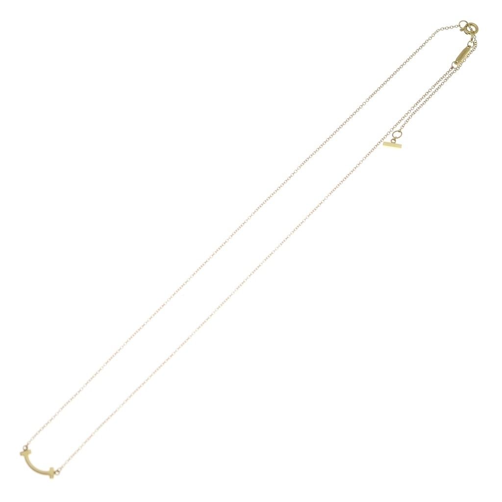 Tiffany & Co T Smile Mini Pendant Chain Gold — view 2