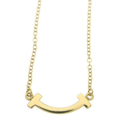 Tiffany & Co T Smile Mini Pendant Chain Gold — view 3
