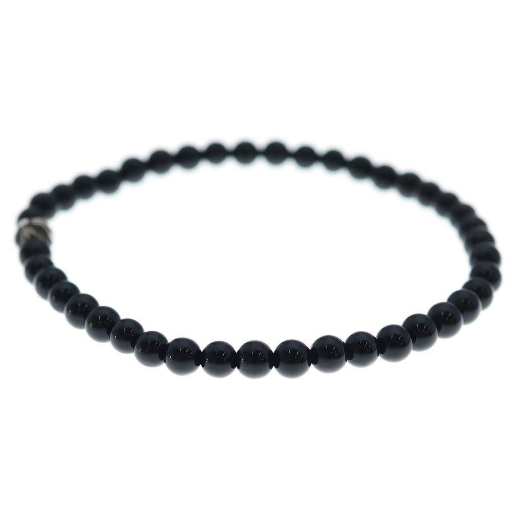 Chrome Hearts 4 mm Bead Bracelet Black Silver — view 4