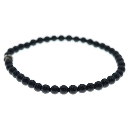 Chrome Hearts 4 mm Bead Bracelet Black Silver — view 4
